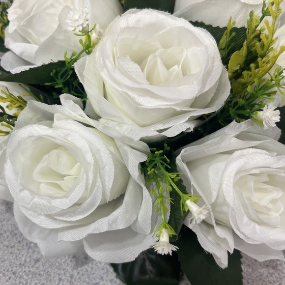 Bouquet Centerpiece Silk Flower Ball Decoration - Event Decor, Wedding SET OF 10 - Picture 4 of 4